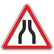 Дорожный знак 1.20.1 «Сужение дороги» (металл 0,8 мм, II типоразмер: сторона 900 мм, С/О пленка: тип А коммерческая)